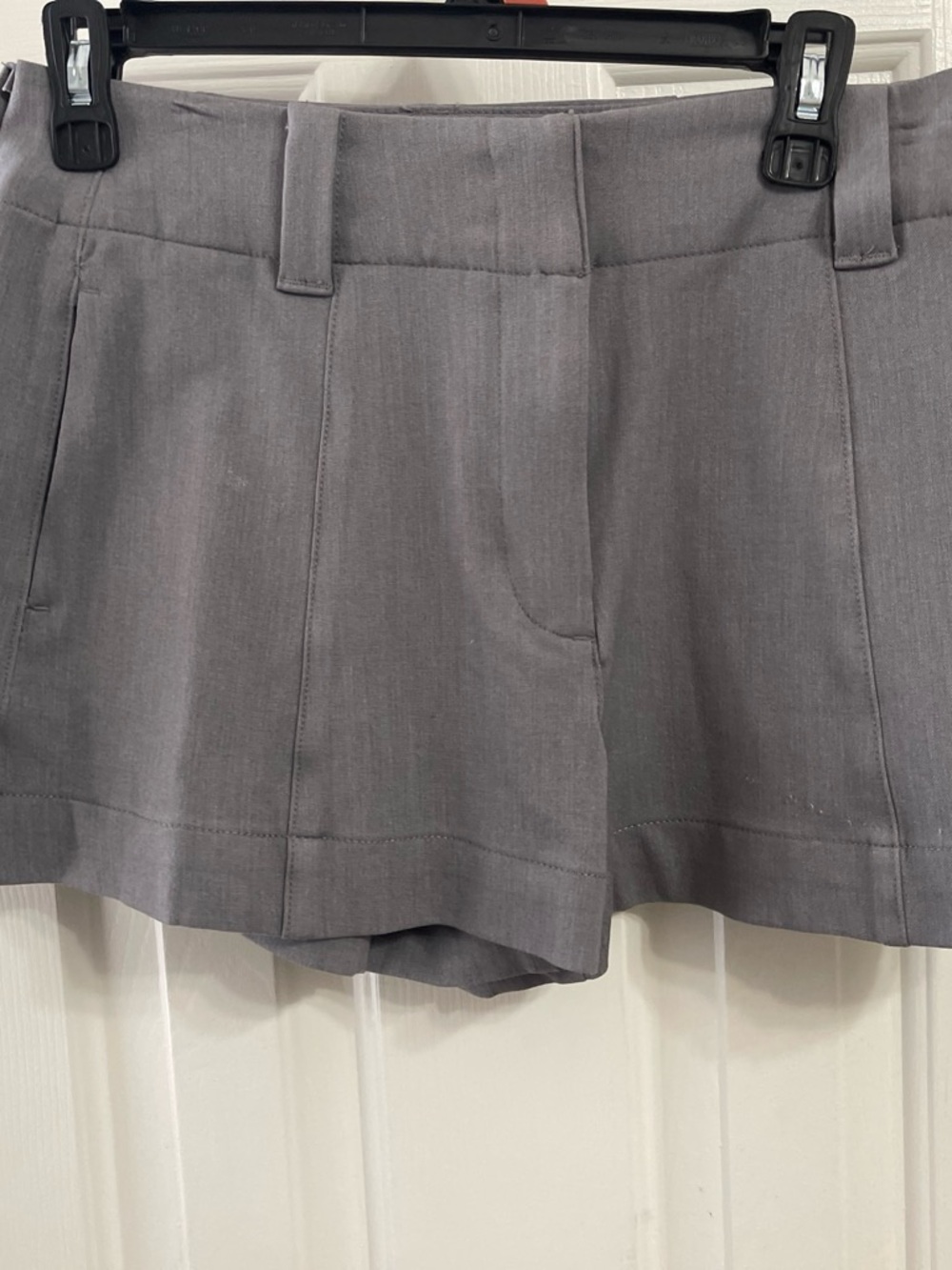 American Eagle Outfitters Gray High-Waist Tailored Shorts